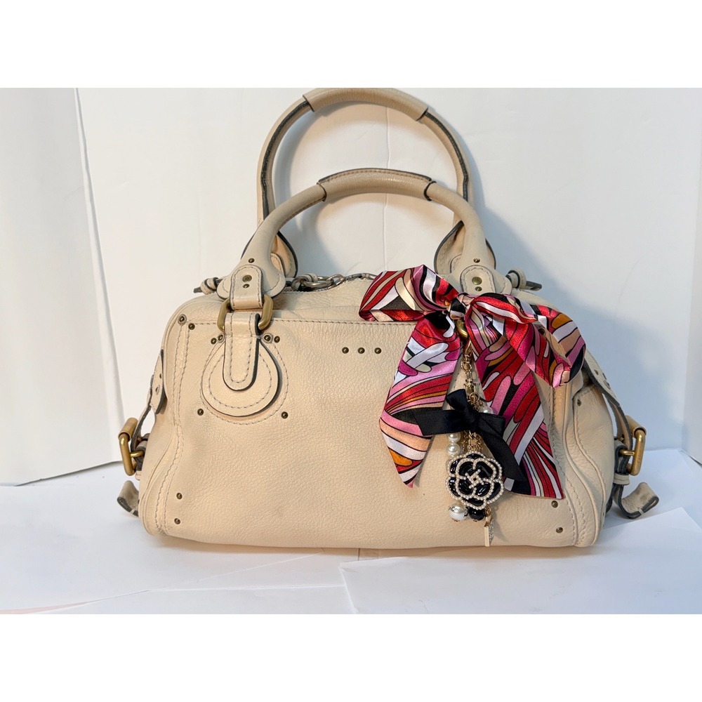 Chloe Paddington vintage cream color calf leather GUC